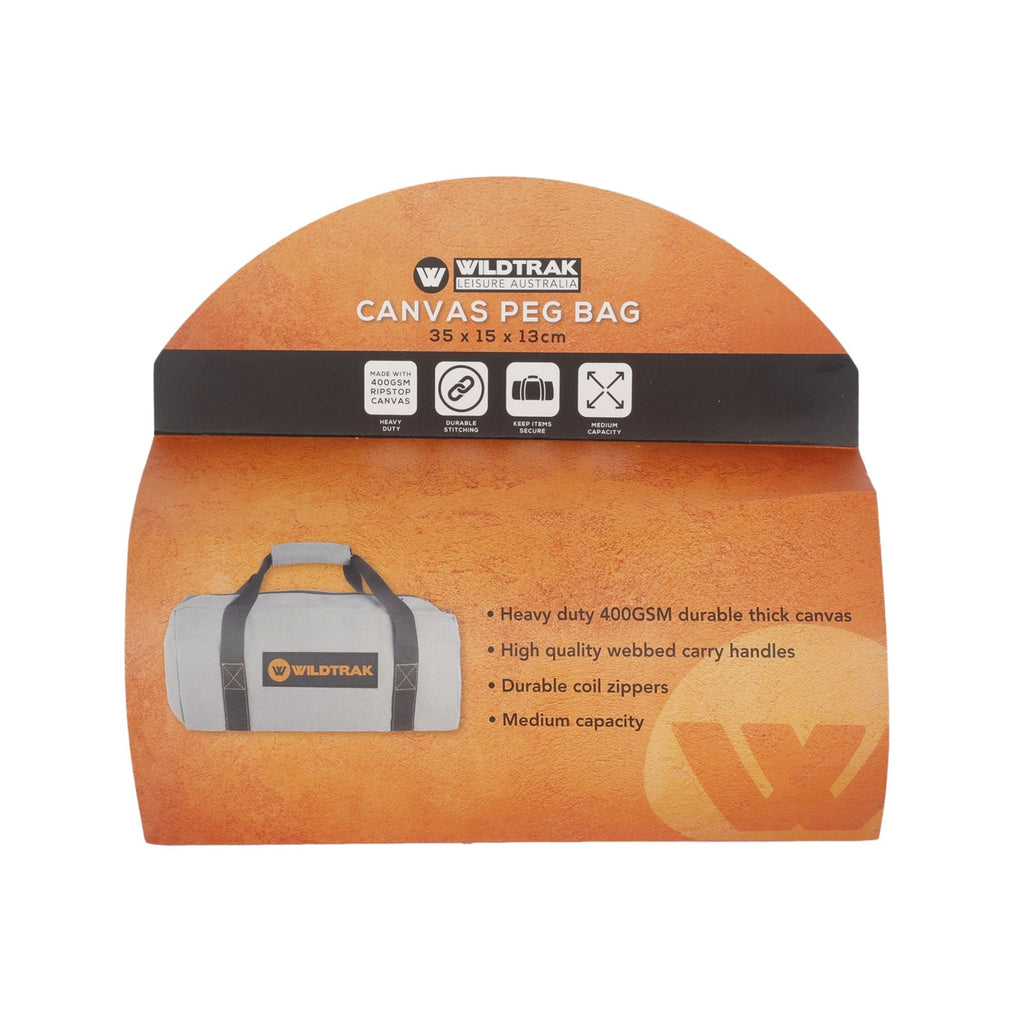 Wildtrak Medium Heavy-duty 400GSM Ripstop Canvas Peg Bag with Handles 35x15x13cm - view 12