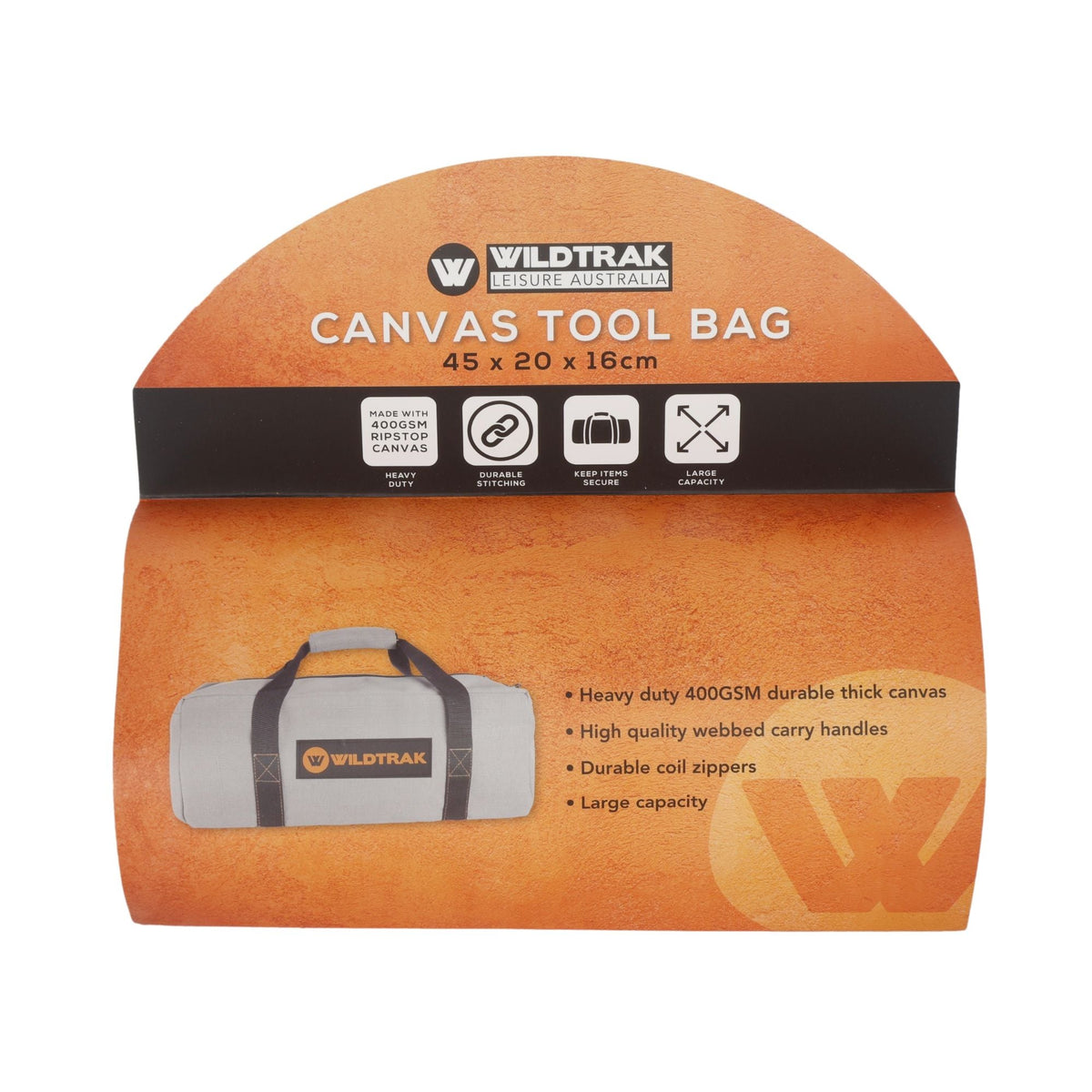 Wildtrak Large Heavy-duty 400GSM Ripstop Canvas Tool Bag with Handles 42x20x16cm - view 13