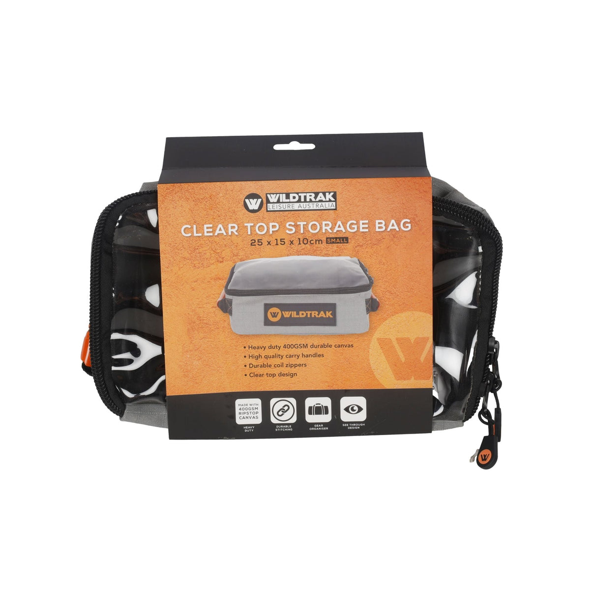 Wildtrak Heavy-duty Small Clear Top Storage Bag with Handles 25x15x10cm - view 11