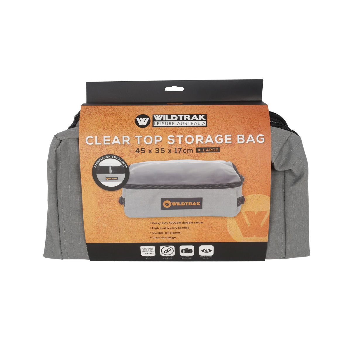 Wildtrak Heavy-duty XL Clear Top Storage Bag with Handles 45x35x17cm - view 12