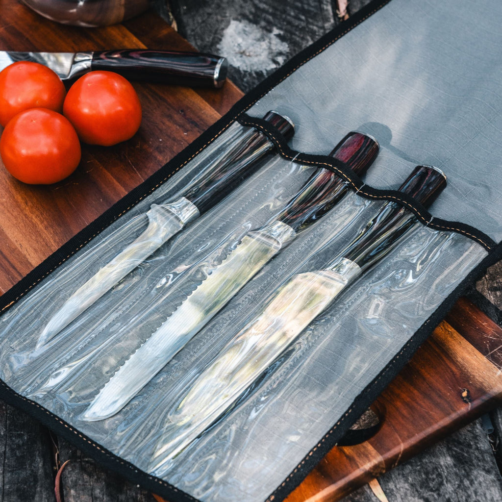 Wildtrak 4 Compartment 400gsm Ripstop Canvas Knife Wrap 45x28cm - view 5