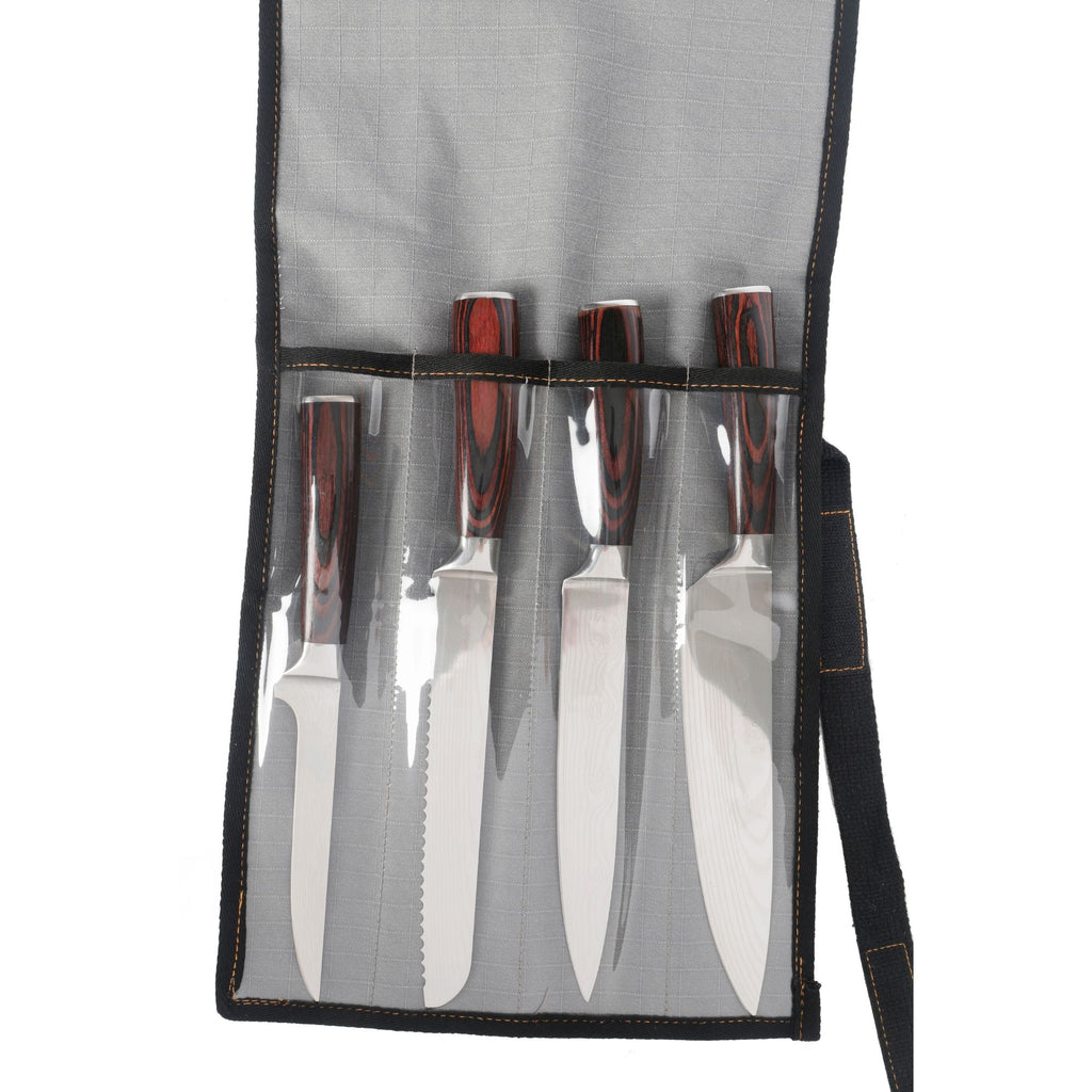 Wildtrak 4 Compartment 400gsm Ripstop Canvas Knife Wrap 45x28cm - view 9