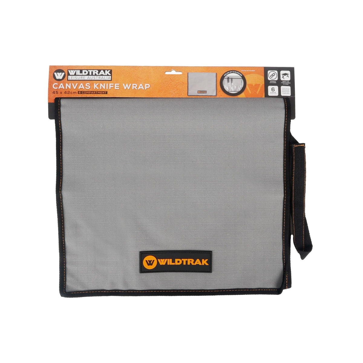 Wildtrak 6 Compartment 400gsm Ripstop Canvas Knife Wrap 45x42cm - view 11