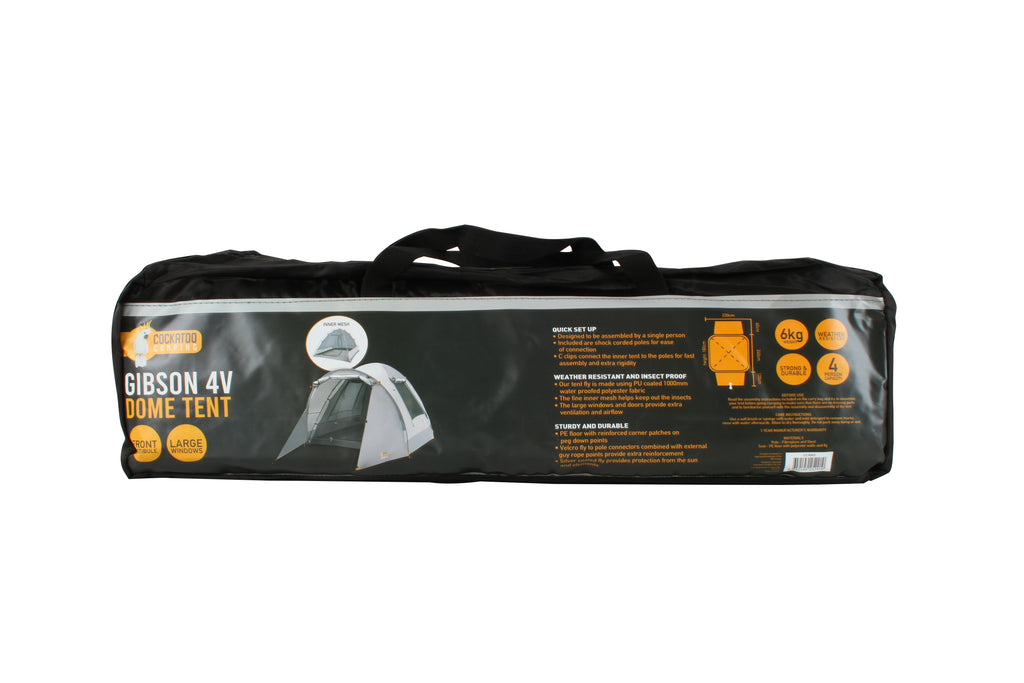 Cockatoo Camping 4P Gibson 4V Dome Tent with Vestibule - view 12