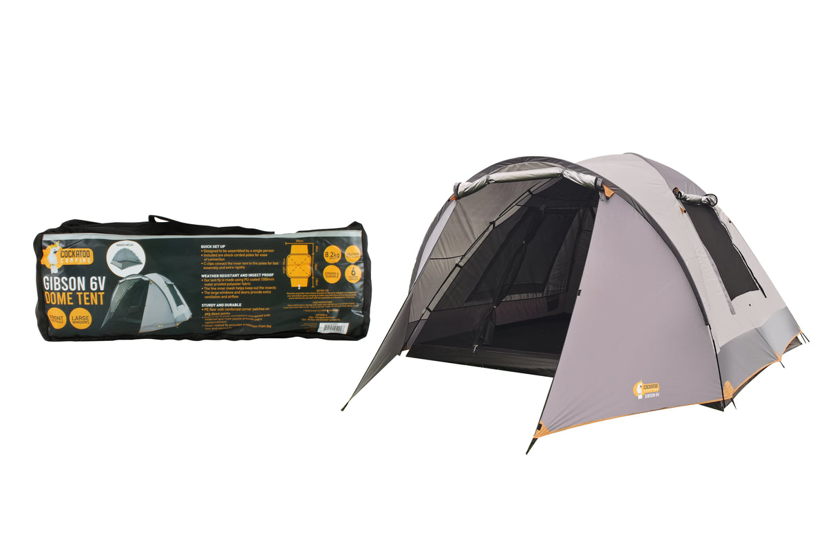 Cockatoo Camping 6P Gibson 6V Dome Tent with Vestibule - view 10