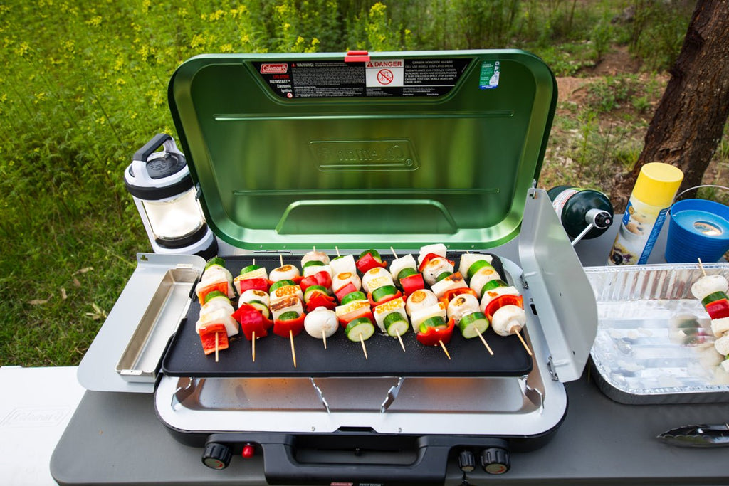 Coleman Eventemp 3-Burner Stove with Griddle and Built in Wind Guards, Stainless Steel Burners - view 2