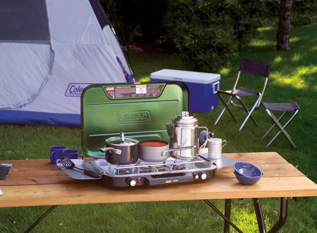 Coleman Eventemp 3-Burner Stove with Griddle and Built in Wind Guards, Stainless Steel Burners - view 4