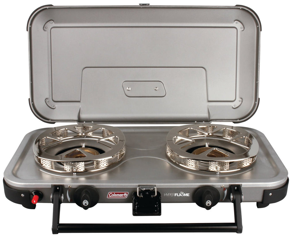 Coleman HyperFlame FyreKnight 2 Burner Stove, Fast Boiling, Instastart™, 24000 BTUs