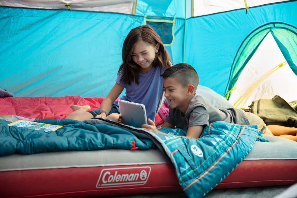 Coleman 10°C Temperature Rating Youth Pink/Purple Sleeping Bag, Glow in the Dark - view 7
