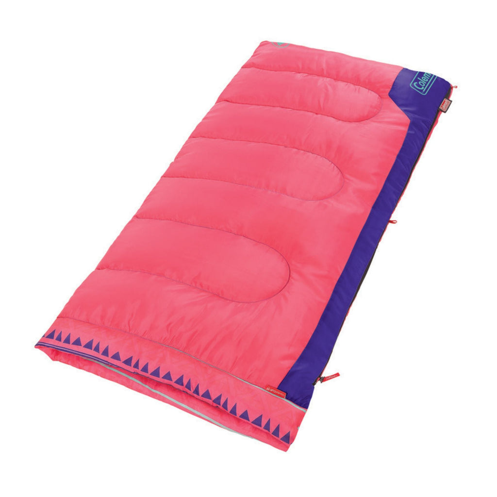 Coleman 10°C Temperature Rating Youth Pink/Purple Sleeping Bag, Glow in the Dark - view 5