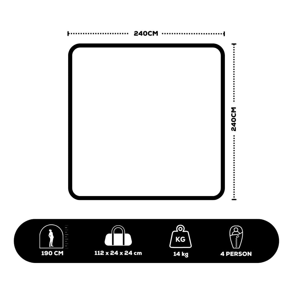 Coleman 4P Gold Series Evo Instant Up Tent, Weathertec - view 14