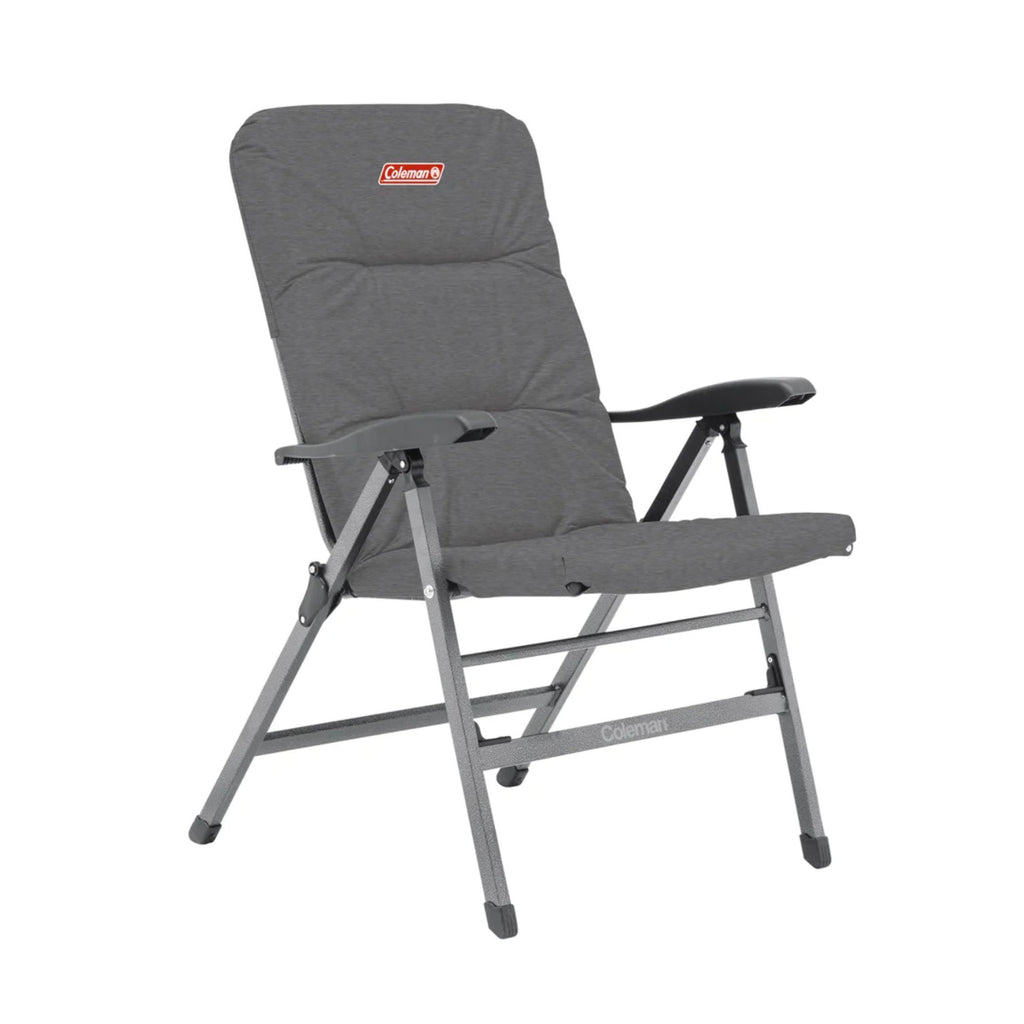 Coleman Pioneer Heather Flat Fold 8-Position Reclining Wide Camping Chair