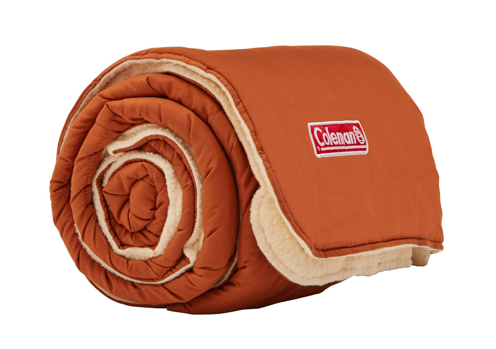 Coleman 0°C Sleeping Bag Single Plush Fleece Blanket, Coletherm, Quilt Construction, 152 x 66 cm - view 10