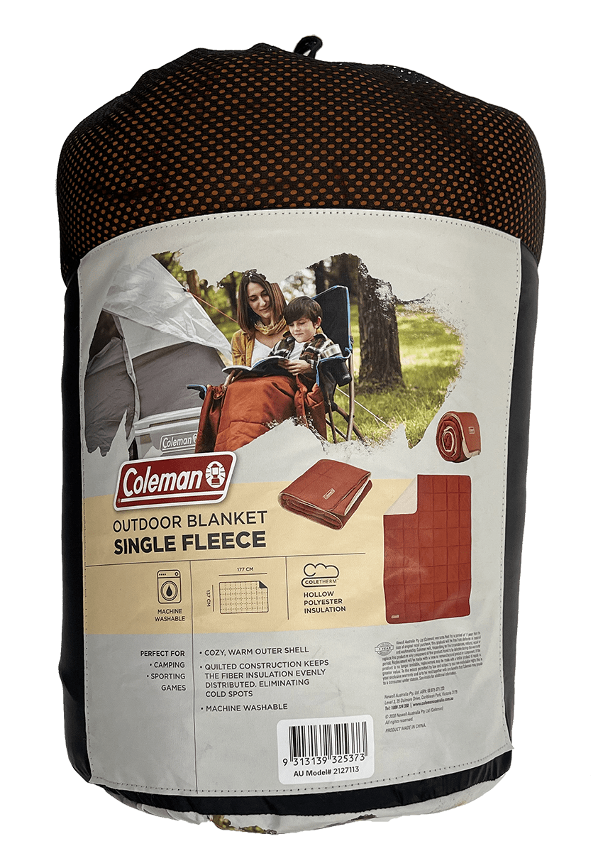 Coleman 0°C Sleeping Bag Single Plush Fleece Blanket, Coletherm, Quilt Construction, 152 x 66 cm - view 13