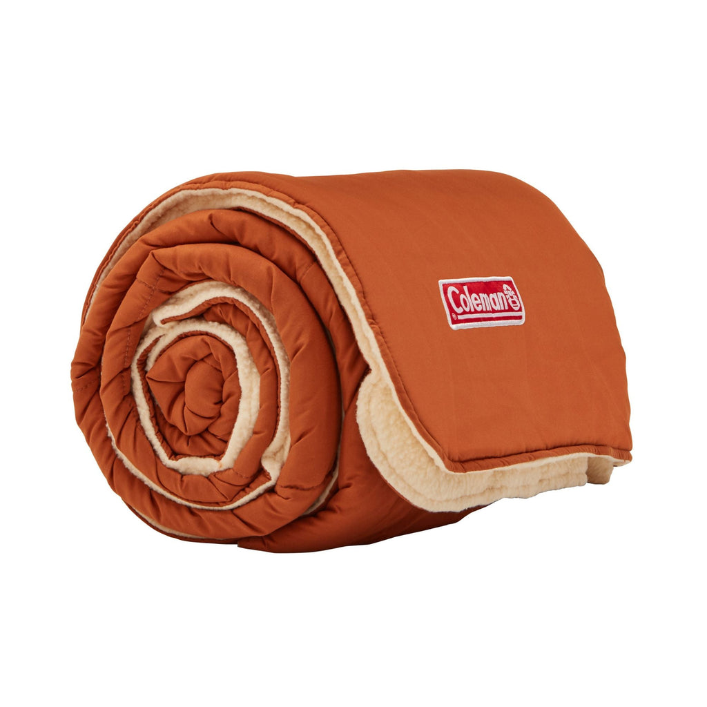 Coleman 0°C Sleeping Bag Single Plush Fleece Blanket, Coletherm, Quilt Construction, 152 x 66 cm