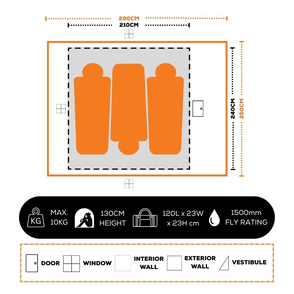 Coleman 3P Swagger Series Darkroom Technology XL Tent, Weathertec - view 14