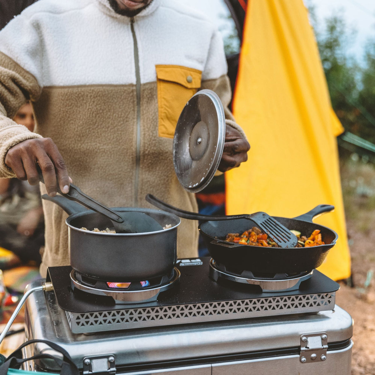 Coleman PEAK1™ 2-Burner Camping Stove, Portable, Even Cooking, Wind Protection, 20000 BTUs - view 2