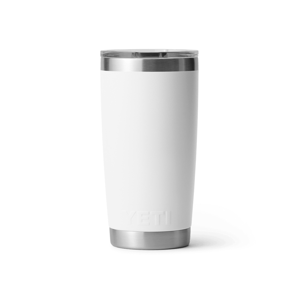 Rambler 20 oz (591 ml) Tumbler - White - back view