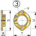 VETUS Mounting flange for bronze stern tube, Ø 25 mm FLK25