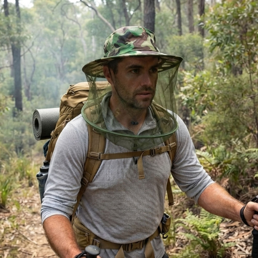 Wildtrak Camouflage Mosquito & Fly Net with Wide Brim Hat - view 3