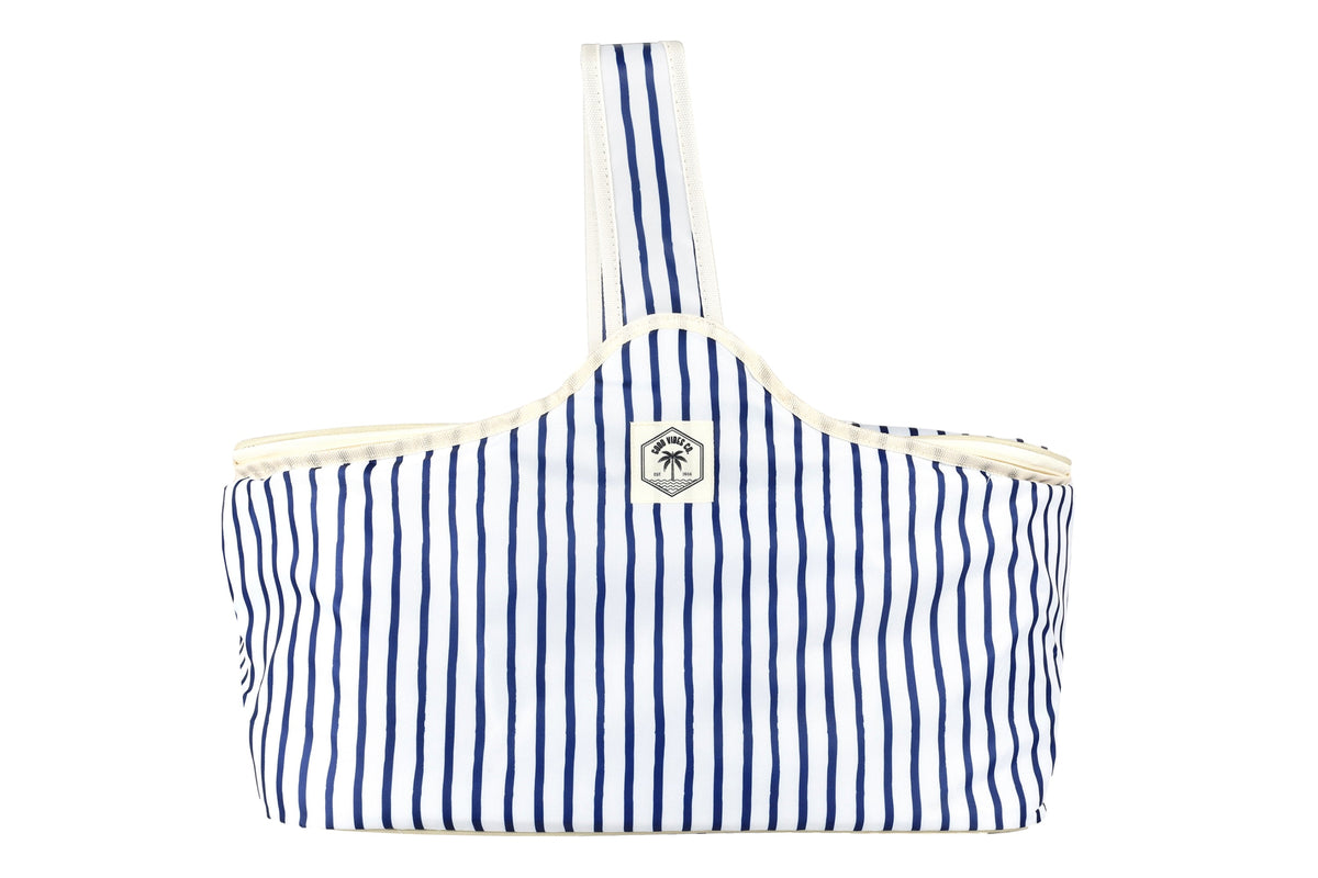 Mediterranean Insulated Daytripper Cooler Bag, Full Zip-Around, Sewn in Handles, Folds Flat