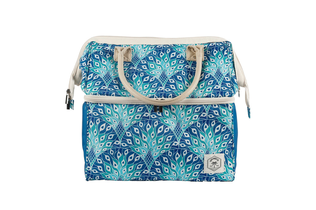 Peacock Paradise Premium Insulated Picnic Cooler Bag, Carry Handles, 2 Separate Compartments, Holds 24+ Cans - view 3