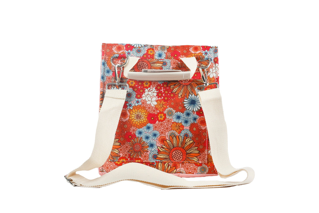 Retro Summer Insulated Lunch Bag, Removable Shoulder Strap, Metal Buckle - view 4