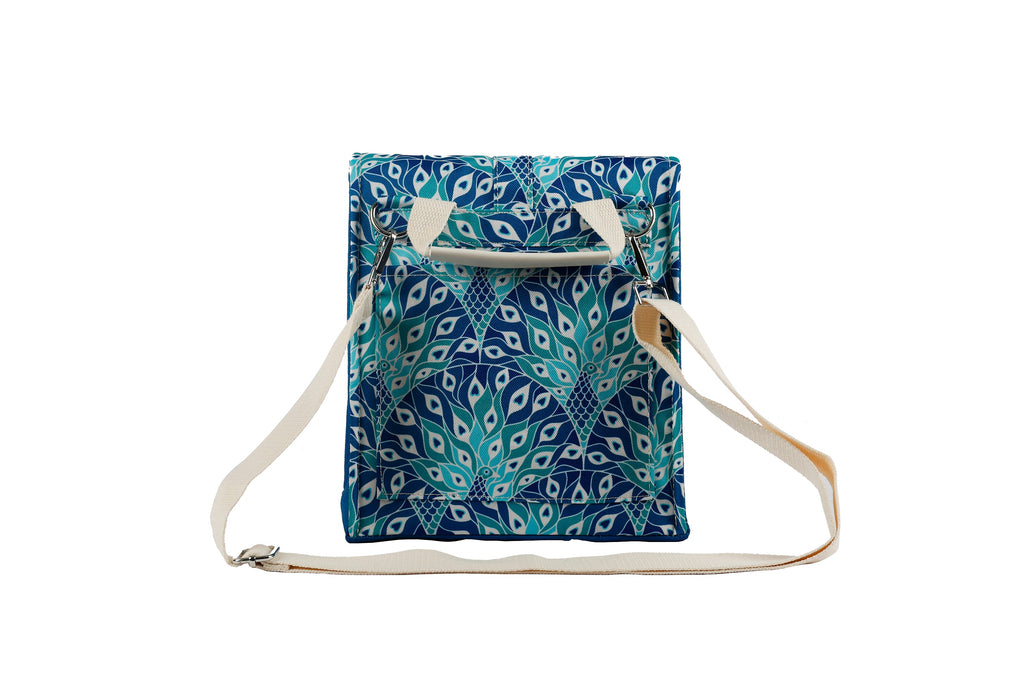Peacock Paradise Insulated Lunch Bag, Removable Shoulder Strap, Metal Buckle - view 3