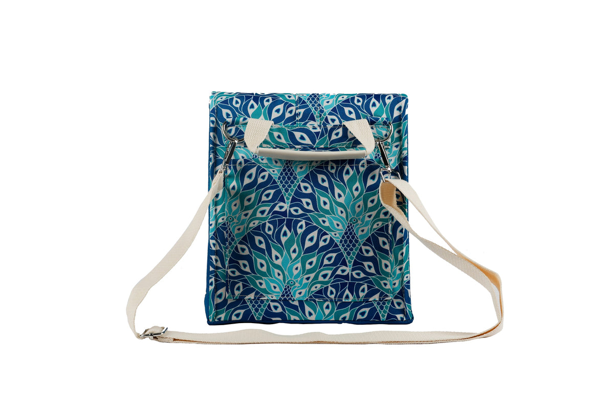 Peacock Paradise Insulated Lunch Bag, Removable Shoulder Strap, Metal Buckle - view 3