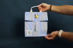 Mediterranean Insulated Lunch Bag, Removable Shoulder Strap, Metal Buckle - view 2