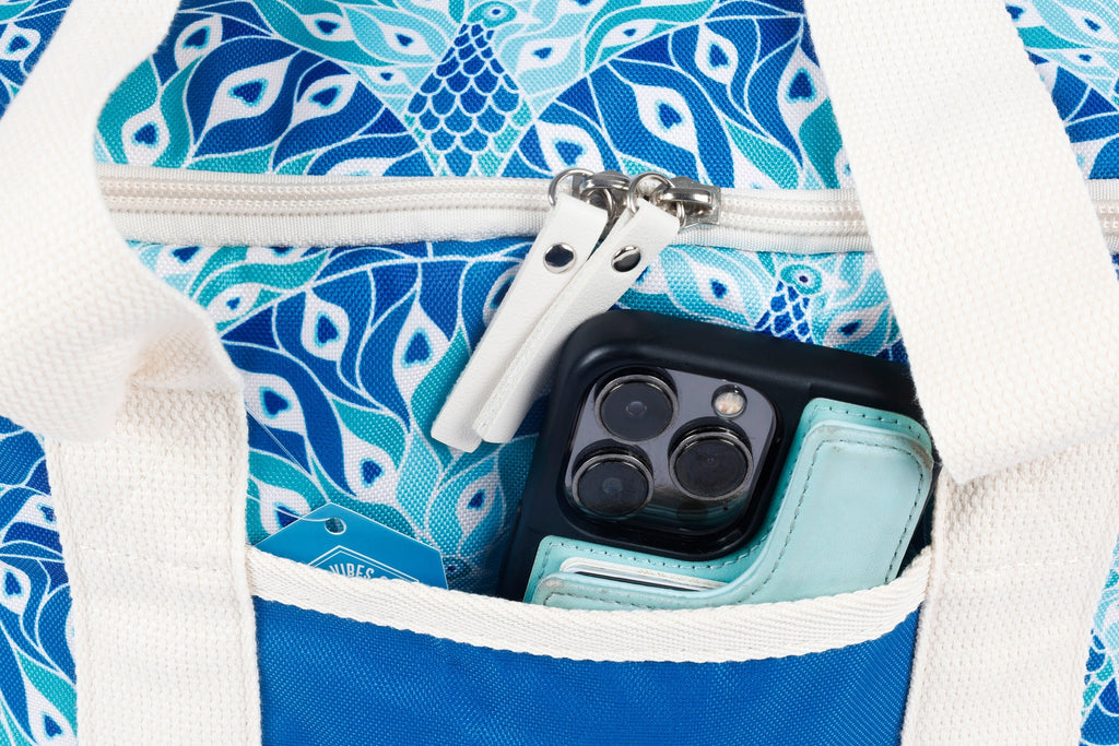 Peacock Paradise 15 Can Deluxe Cooler Bag, Insulated Lining, Removable Shoulder Strap, Storage Pocket - view 2