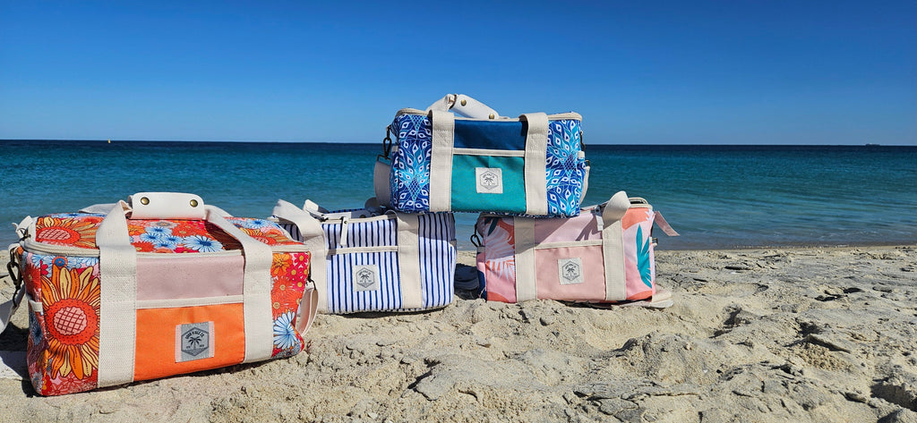 Retro Summer 15 Can Deluxe Cooler Bag, Insulated Lining, Removable Shoulder Strap, Storage Pocket - view 2