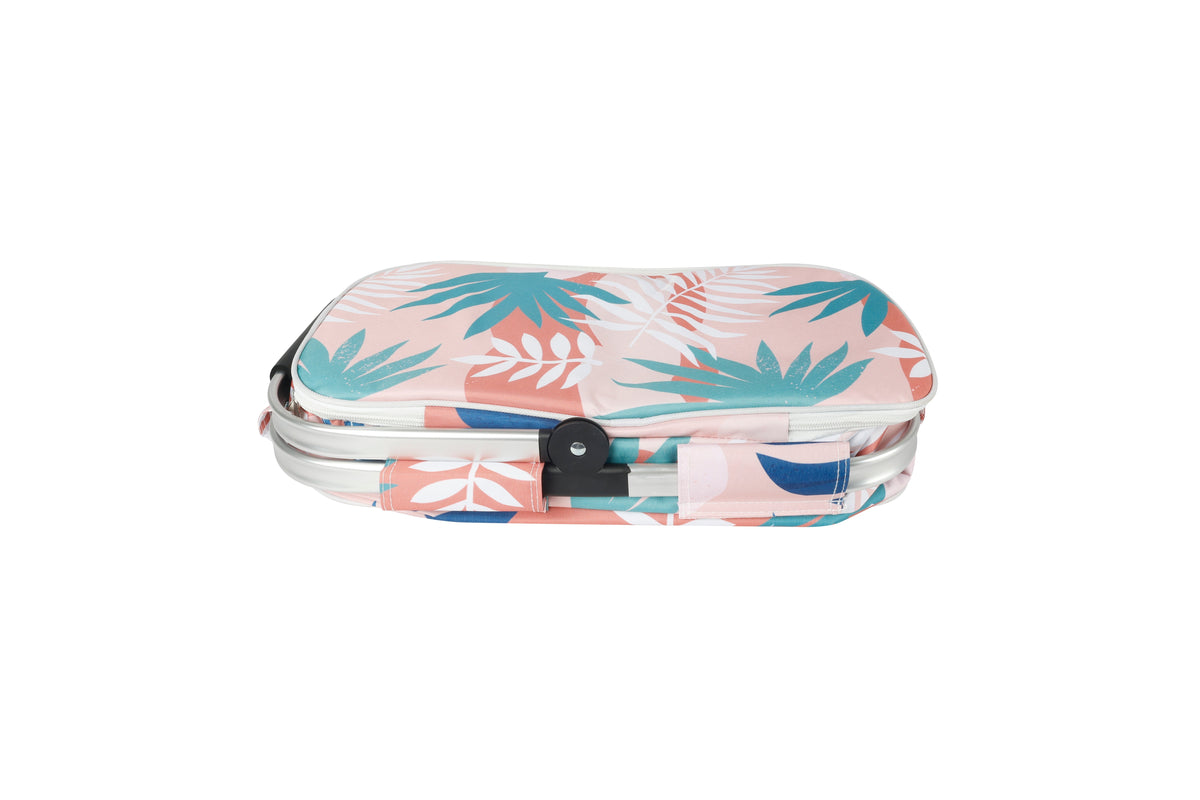 Blush Palm Insulated Market Cooler Bag, Aluminium Frame, Fully Zipped, Collapsible - view 7
