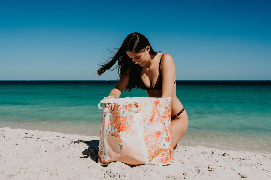 Retro Summer Jumbo Shopping Tote Beach Bag, Dual Handle, Waterproof & Lightweight - view 3