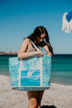 Peacock Paradise Jumbo Shopping Tote Beach Bag, Dual Handle, Waterproof & Lightweight - view 6