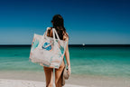 Blush Palm Jumbo Shopping Tote Beach Bag, Dual Handle, Waterproof & Lightweight - view 4
