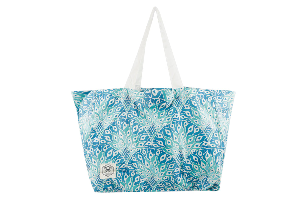 Peacock Paradise Eco Folding Shopping Tote Bag, 2 Internal Pockets, Handles