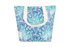 Peacock Paradise Beach Shopping Bag, Inner Pocket, Carry Handles