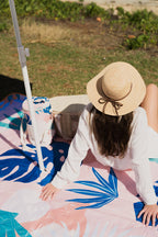 Blush Palm Insulated Barrel Cooler Bag with Shoulder Strap - view 4