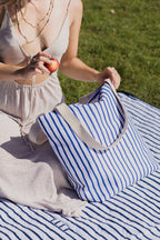 Mediterranean Beach Shopping Bag, Inner Pocket, Carry Handles - view 4