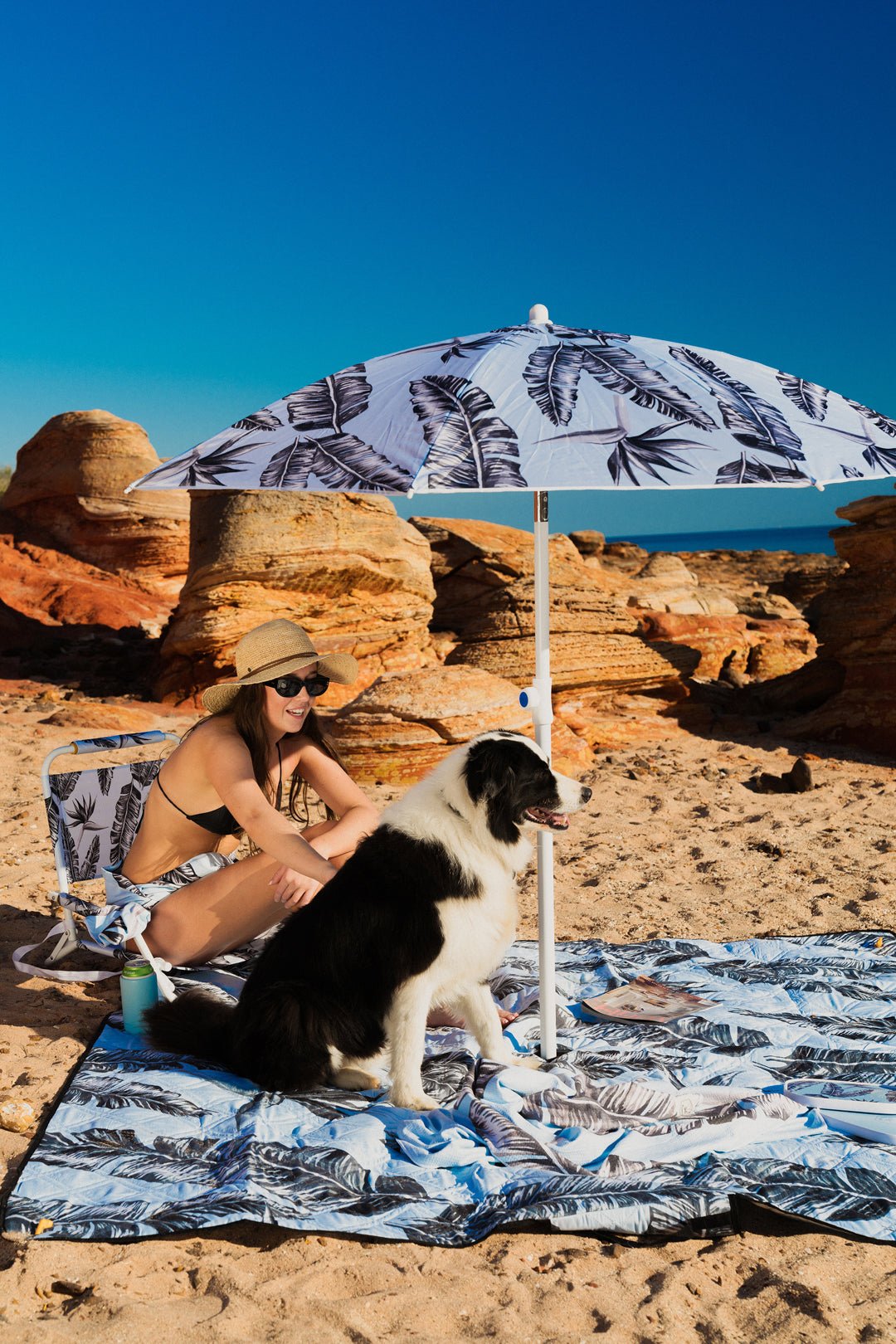 Sorrento 160cm Premium Waffle Beach Towel with Storage Bag, Double Sided, Eco Friendly, Sand Free, Quick Dry, Ultra Absorbent