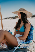Peacock Paradise Foldable Beach Chair with Carry Strap, Lightweight & Portable, High Back, Powder Coated Frame - view 3