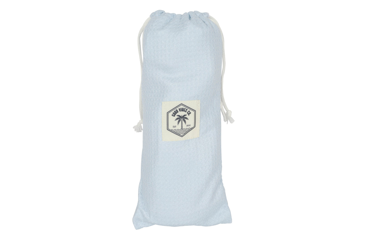 Sorrento 160cm Premium Waffle Beach Towel with Storage Bag, Double Sided, Eco Friendly, Sand Free, Quick Dry, Ultra Absorbent