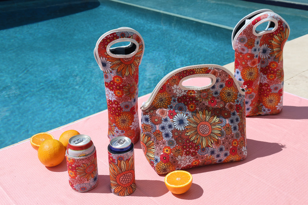 Retro Summer Neoprene Single Bottle Holder Bag - view 2