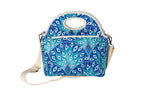 Peacock Paradise Neoprene Lunch Bag with Shoulder Strap - view 2