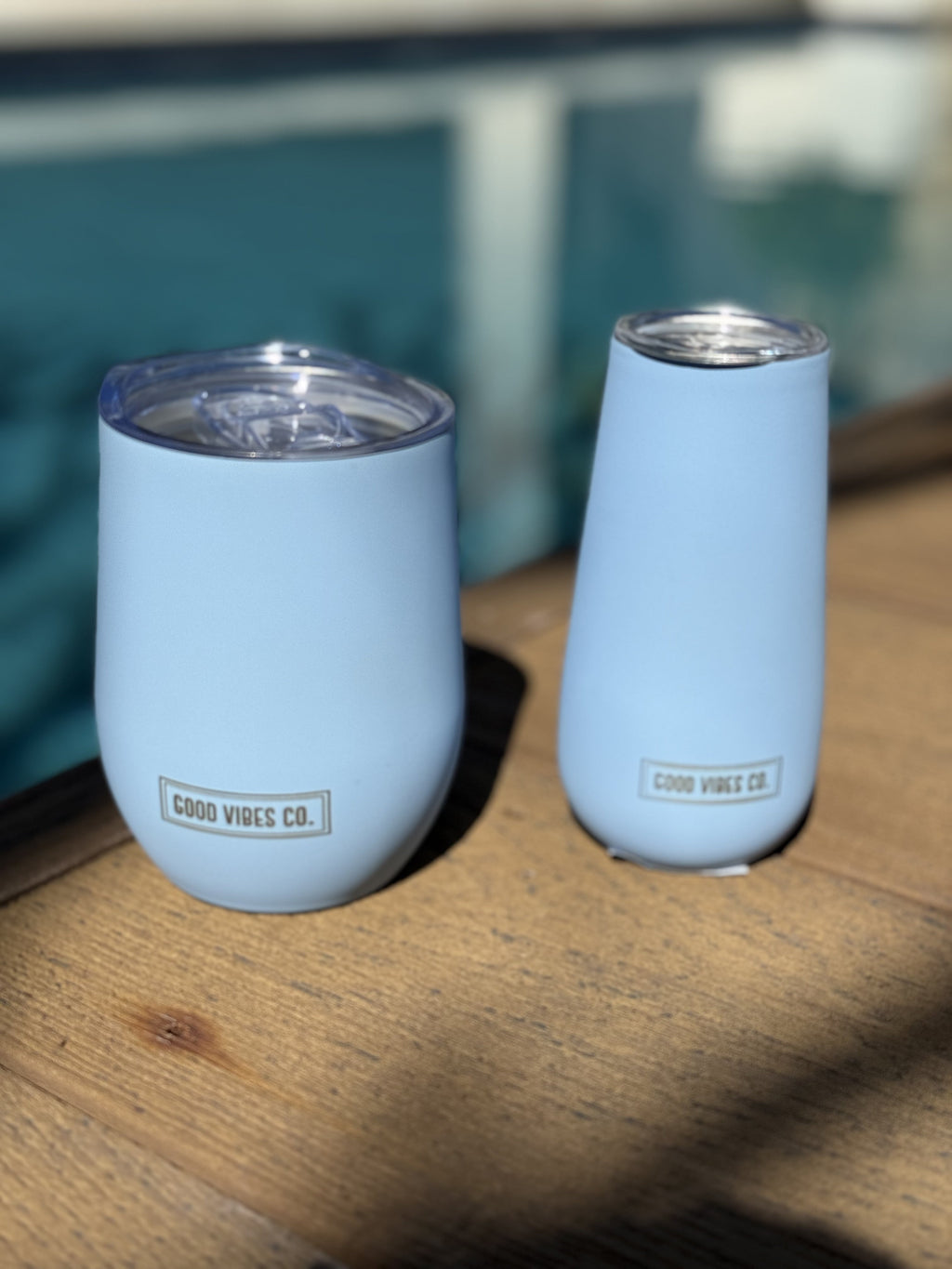 Bay Blue 295ml Insulated Double Wall Stainless Steel Travel Cup with Lid, Durable Matt Finish - view 2