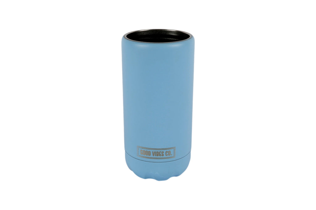 Bay Blue Insulated Double Wall Stainless Steel Skinny Bottle Can Cooler - view 2