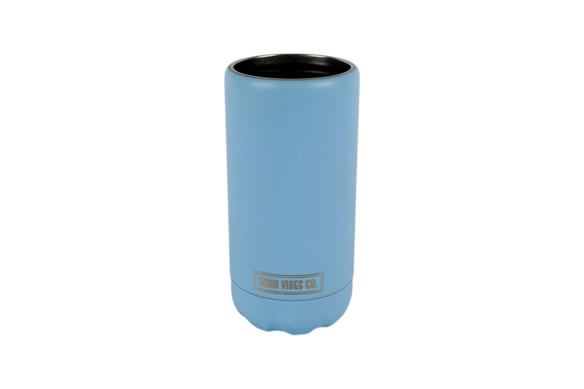 Bay Blue Insulated Double Wall Stainless Steel Skinny Bottle Can Cooler - view 2