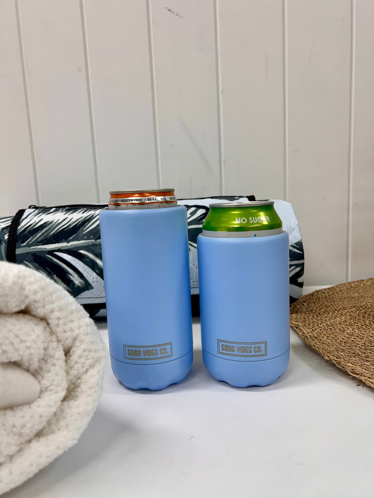 Bay Blue Insulated Double Wall Stainless Steel Skinny Bottle Can Cooler - view 6