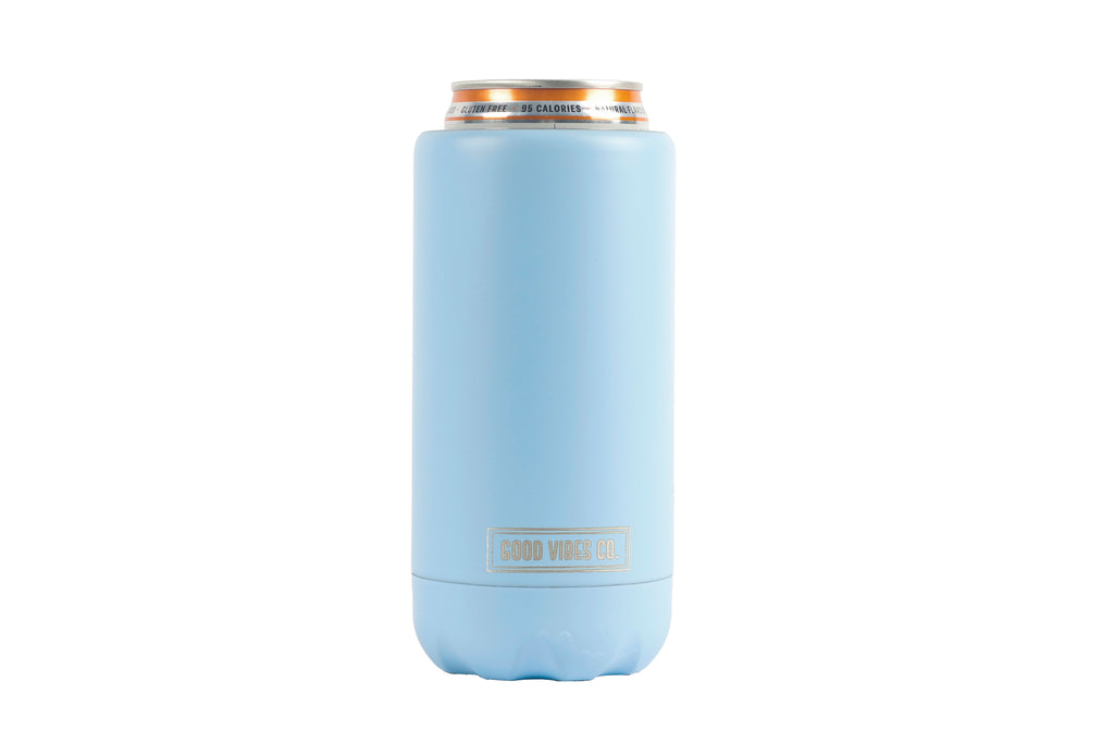 Bay Blue Insulated Double Wall Stainless Steel Skinny Bottle Can Cooler - view 4